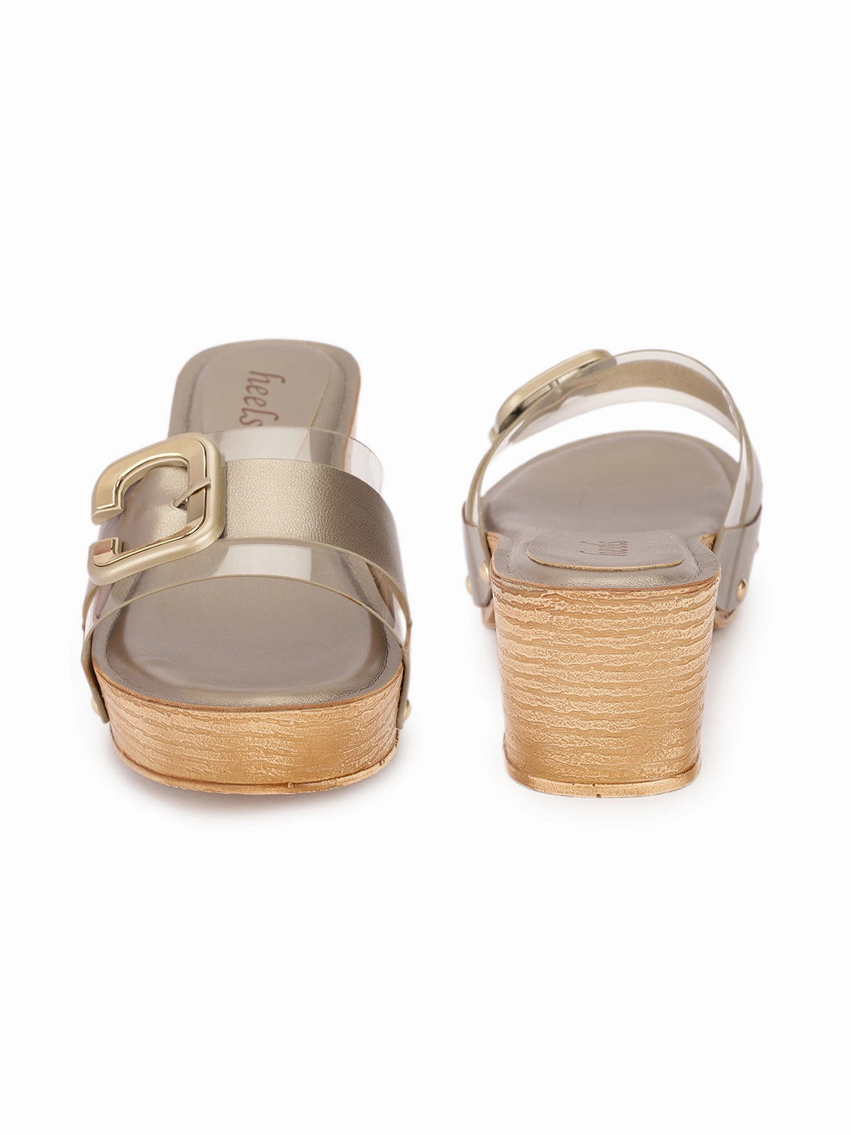 Armas Transparent Block Platform Heels High Heel Trample