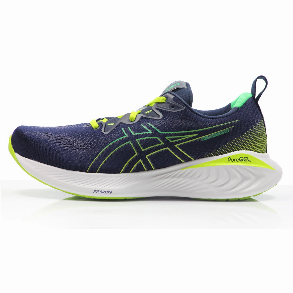 Deals On Running Shoes Asics Gel Cumulus 25 Men's Running Shoe - Midnight/Cilantro