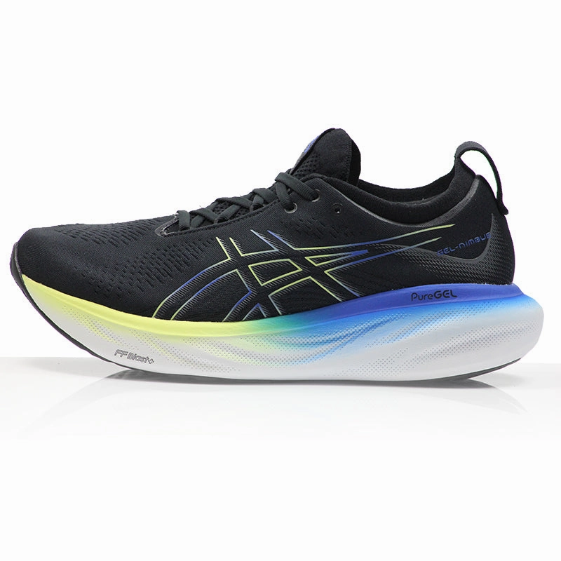 High Performance Running Shoes Asics Gel Nimbus 25 Men's Running Shoe - Black/Glow Yellow