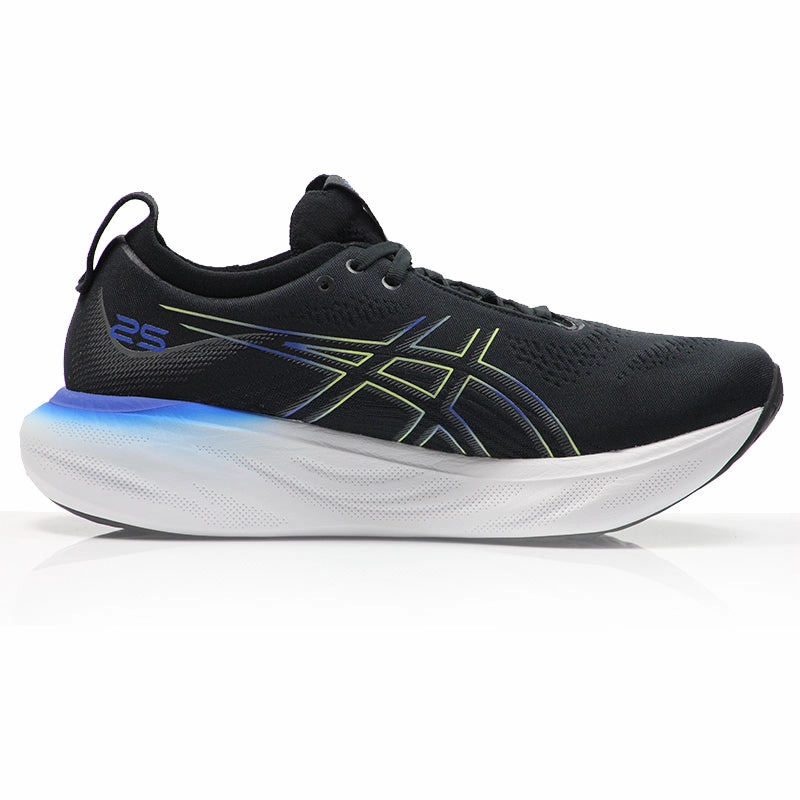 Asics Gel Nimbus 25 Men's Running Shoe - Black/Glow Yellow Clifton 9 Running Shoes