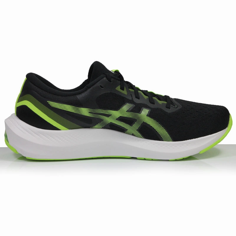 Asics Gel Pulse 13 Men's Running Shoe - Black/Hazard Green Asics Shoes For Arch Support