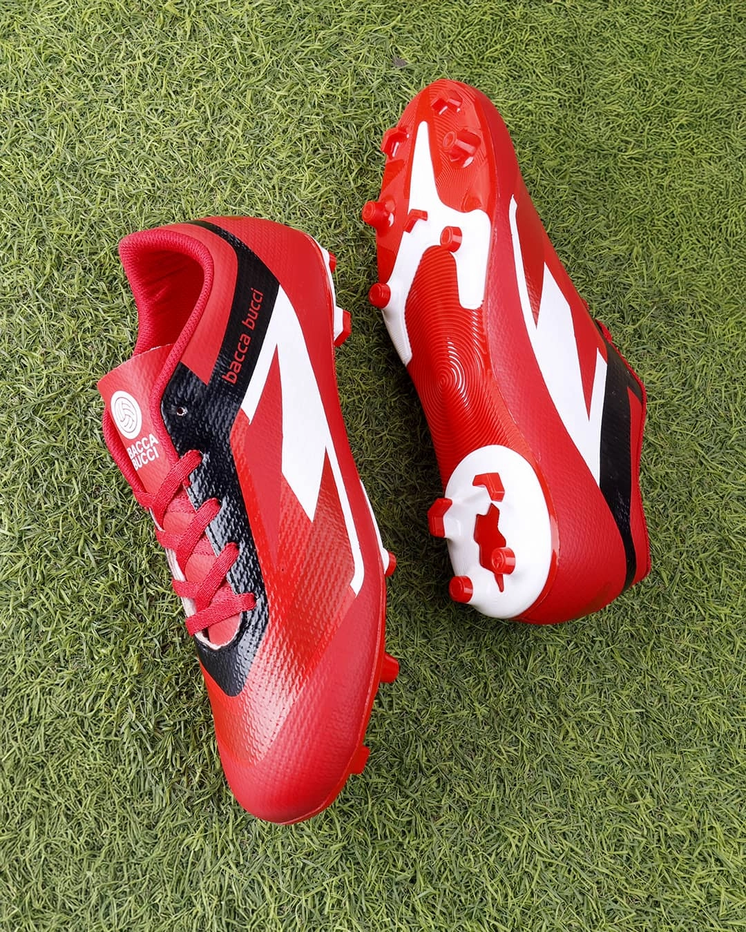 Full Grain Leather Soccer Cleats Bacca Bucci Strike X Firm ground Football Shoes