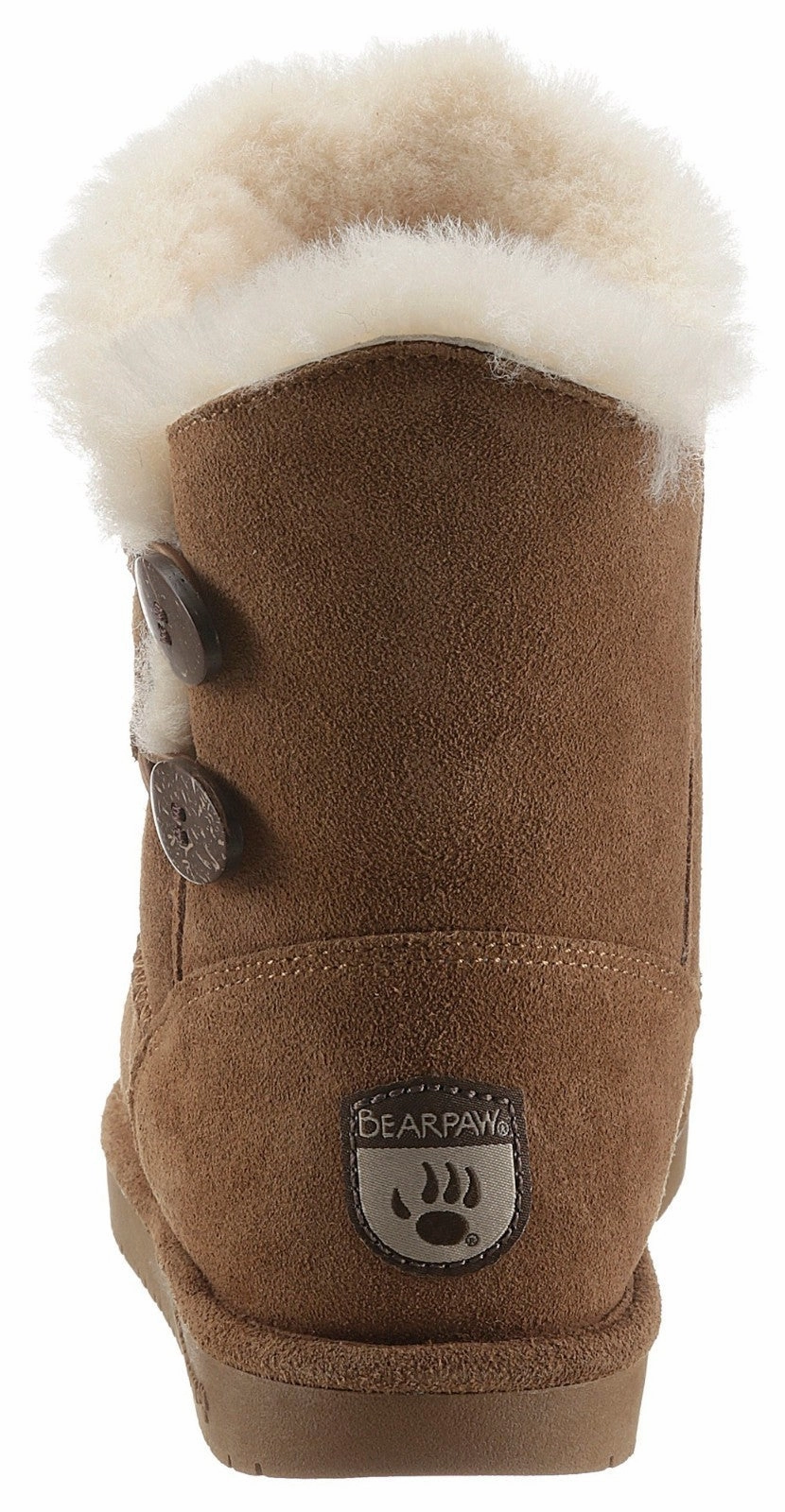 Handmade Cowboy Boots Bearpaw Rosaline Youth Boots Brown Suede Sheepskin Lined Snow Boots JOBB203