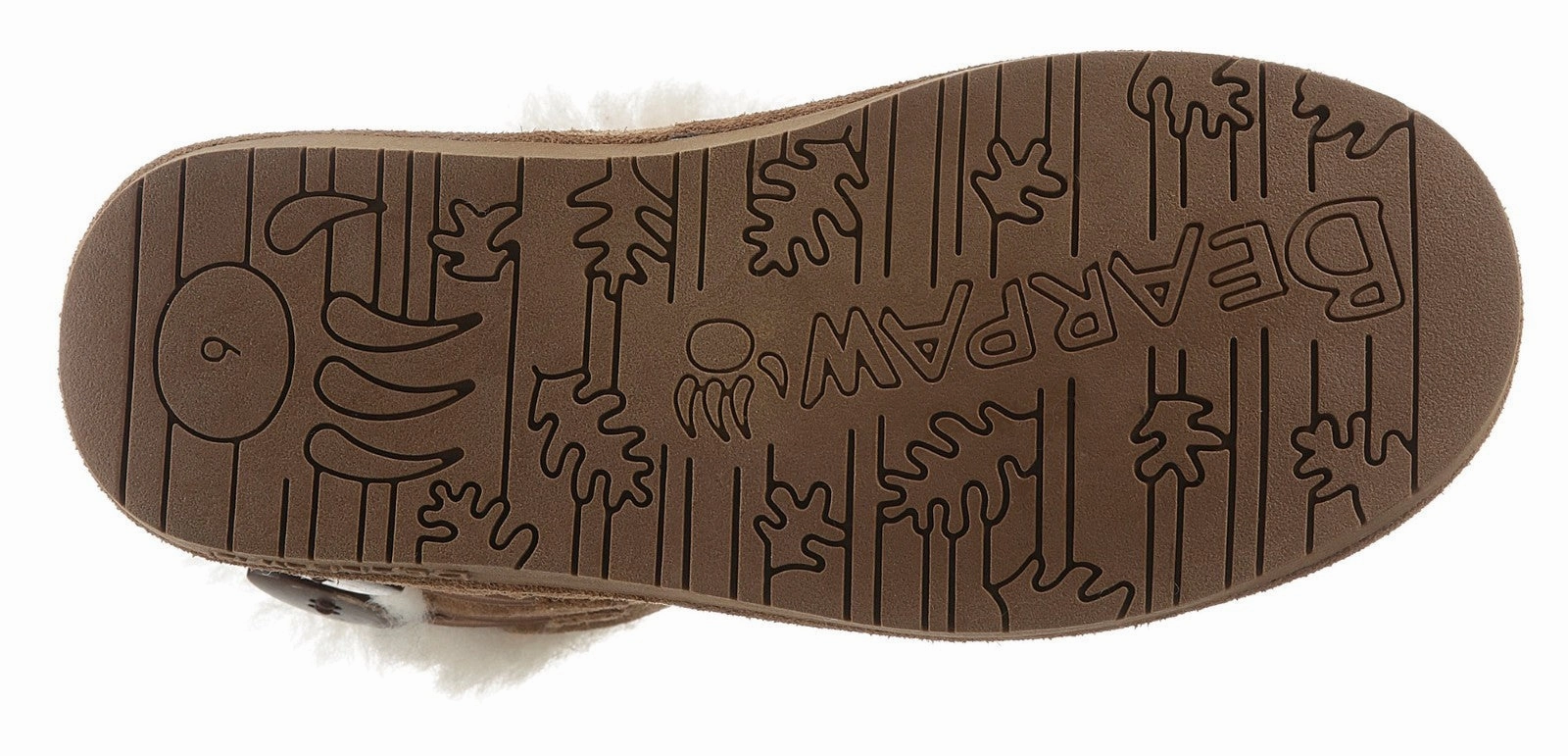 Bearpaw Rosaline Youth Boots Brown Suede Sheepskin Lined Snow Boots JOBB203 Cowgirl Boots Short