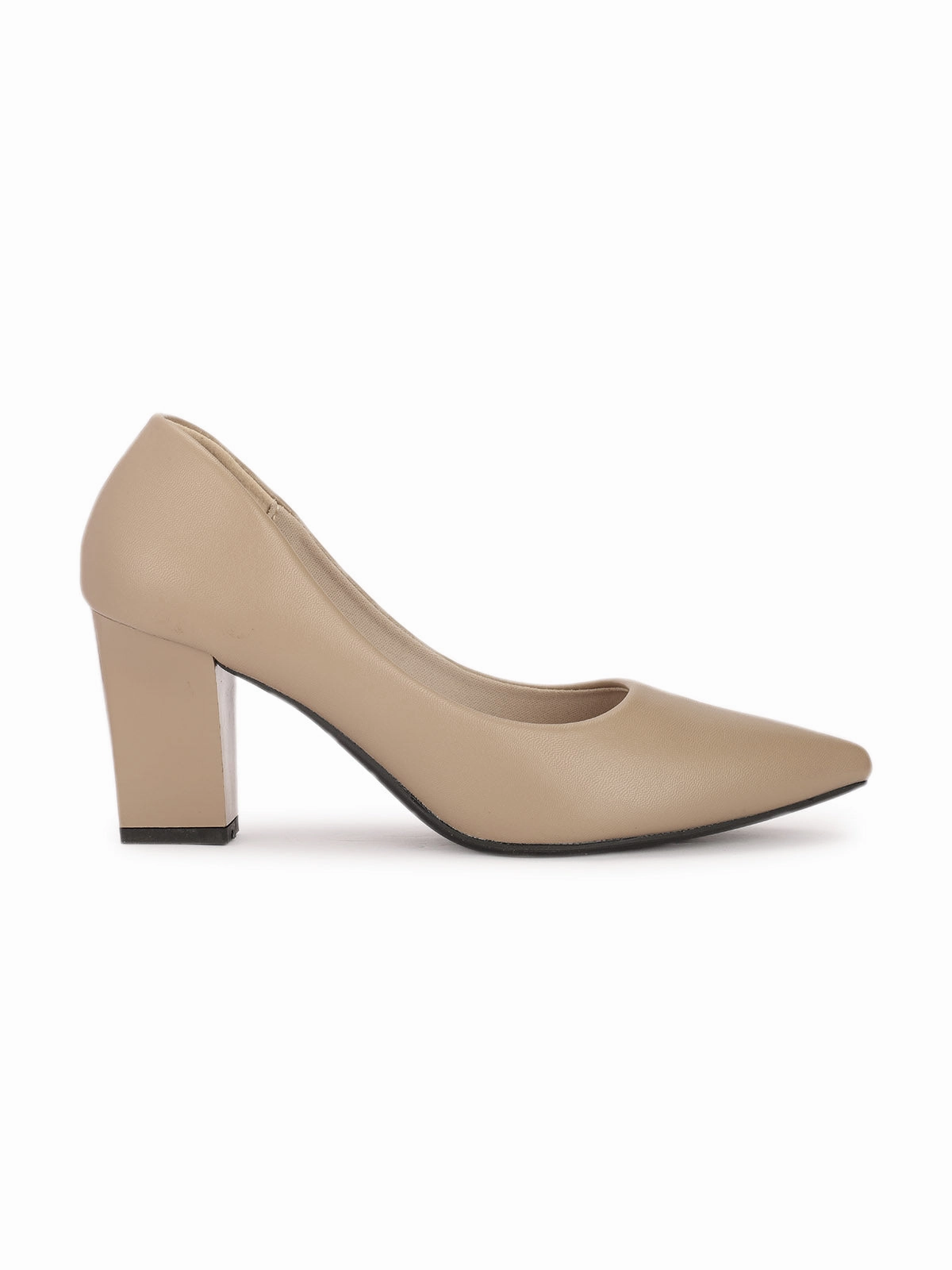 Beatrice Block Heel Pumps Knee High Leather Boots Low Heel