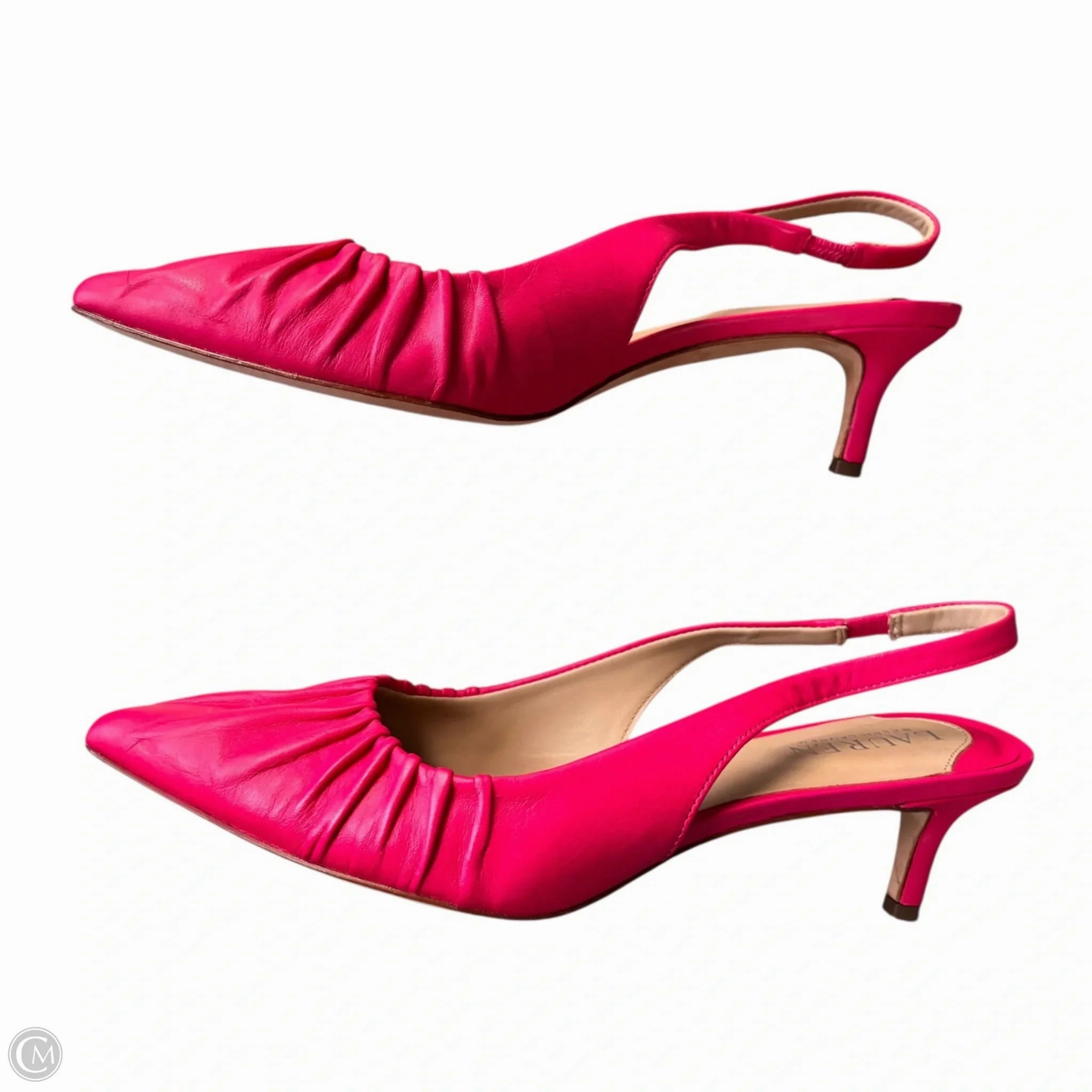 Shoes Heels Kitten By Ralph Lauren In Pink, Size: 9.5 Flat Feet In High Heels