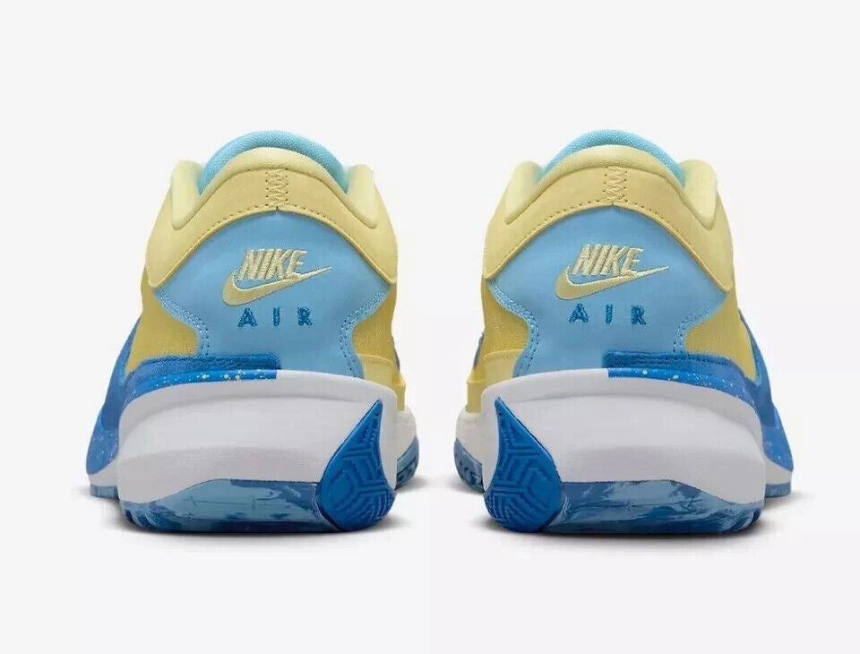 Nike Shoes Shock Absorbers Nike Zoom Freak 5 DX4985-700 Sneaker Men's Yellow Blue Basketball Shoes TF5885 (Yellow,10)
