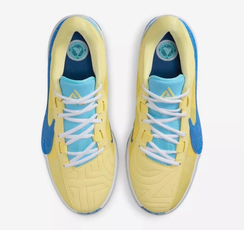 Nike Pegasus Running Shoe Nike Zoom Freak 5 DX4985-700 Sneaker Men's Yellow Blue Basketball Shoes TF5885 (Yellow,10)