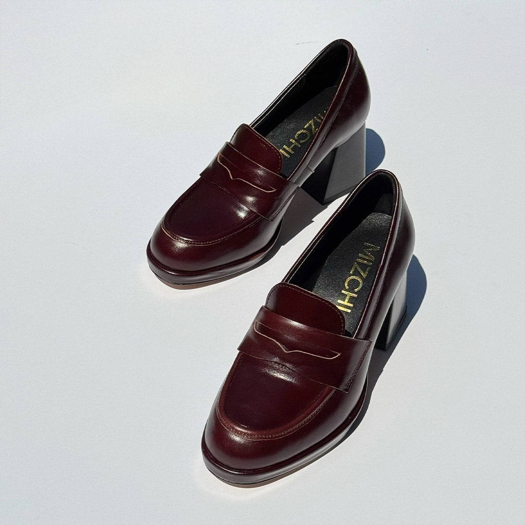 Celtic Brogue *SHARE BROWN - platform heel brogue