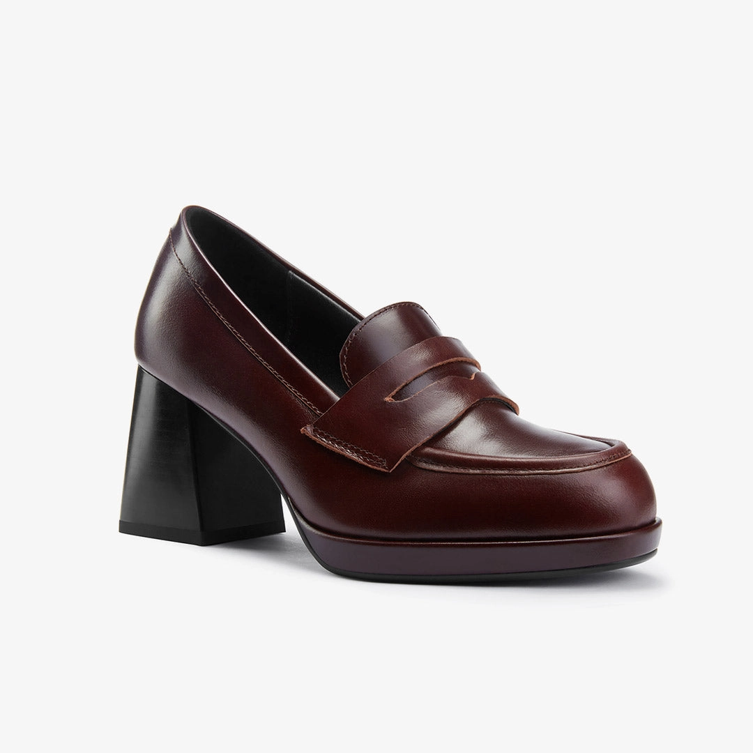 Brown Leather Brogue Boots *SHARE BROWN - platform heel brogue