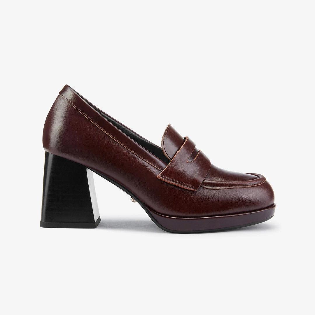 *SHARE BROWN - platform heel brogue Barker Mcclean Brogues