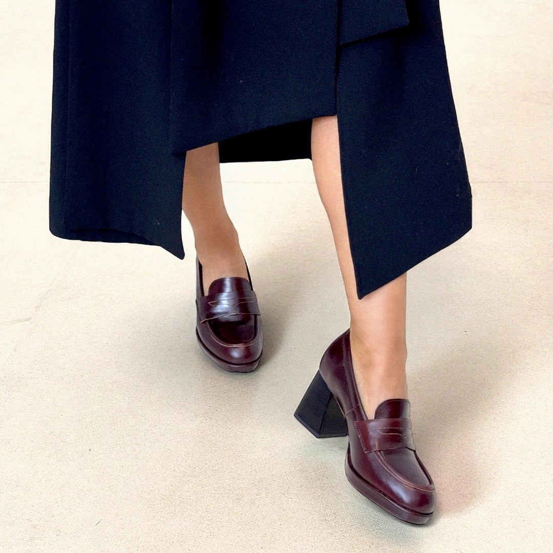 En Brogue Shoes *SHARE BROWN - platform heel brogue