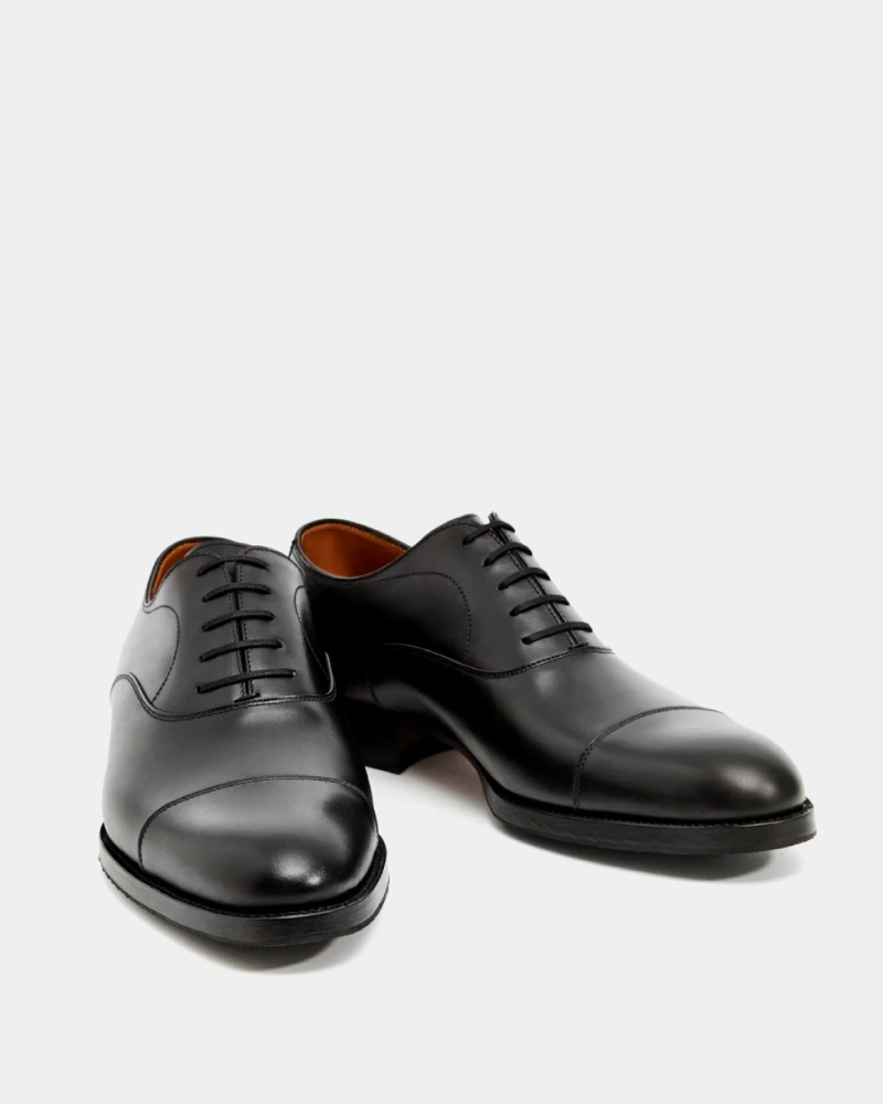 Colored Shoelaces For Oxfords Black Cap Toe Oxford with Rubber Half Soles