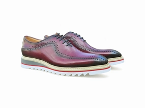 Alden Shoes Oxfords Burgundy Leather Lace-up in Bicycle Toe