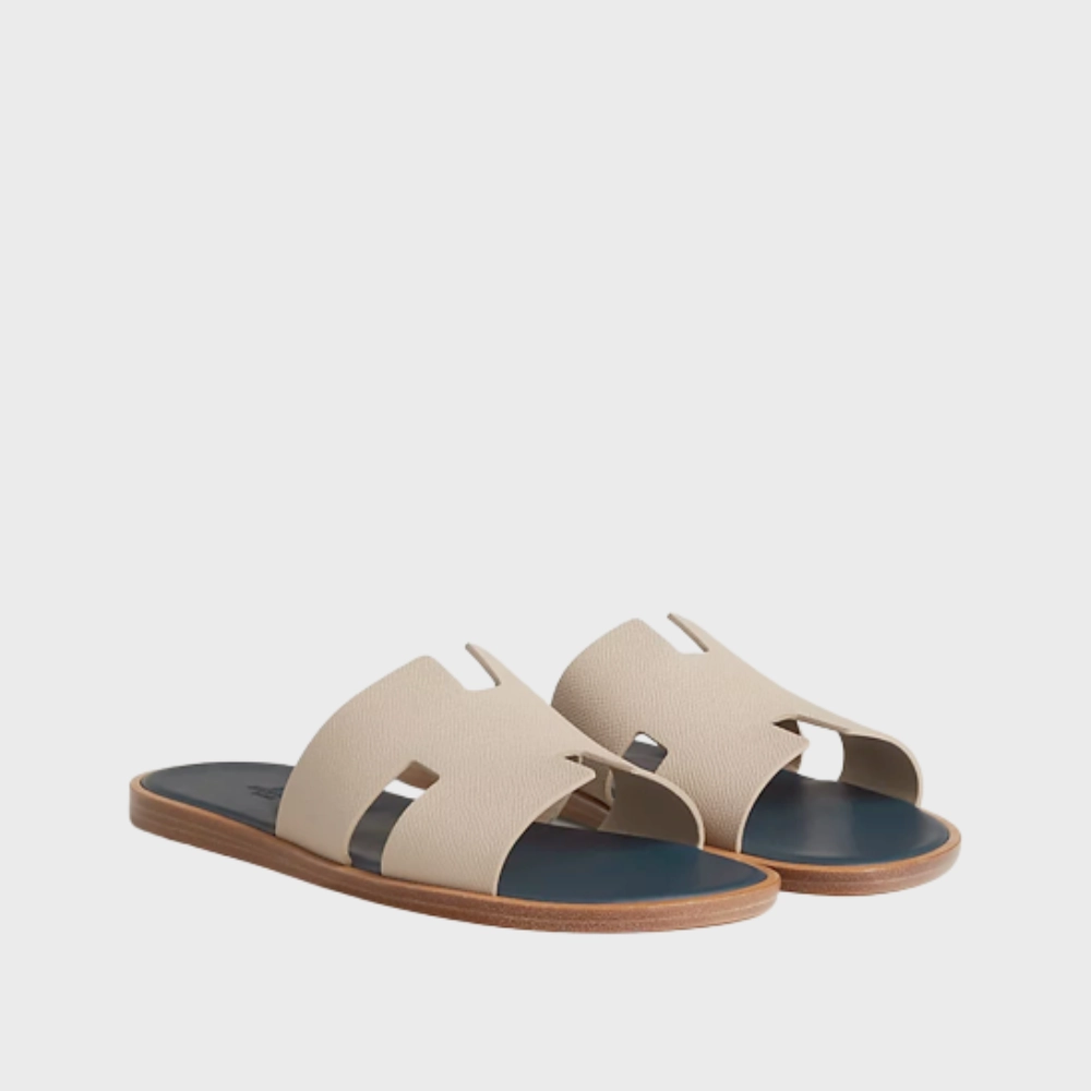 Blanc Gomme / Bleu Cleste Izmir Sandal - Designer Slides & Sandals for Men Dream Foam Slippers