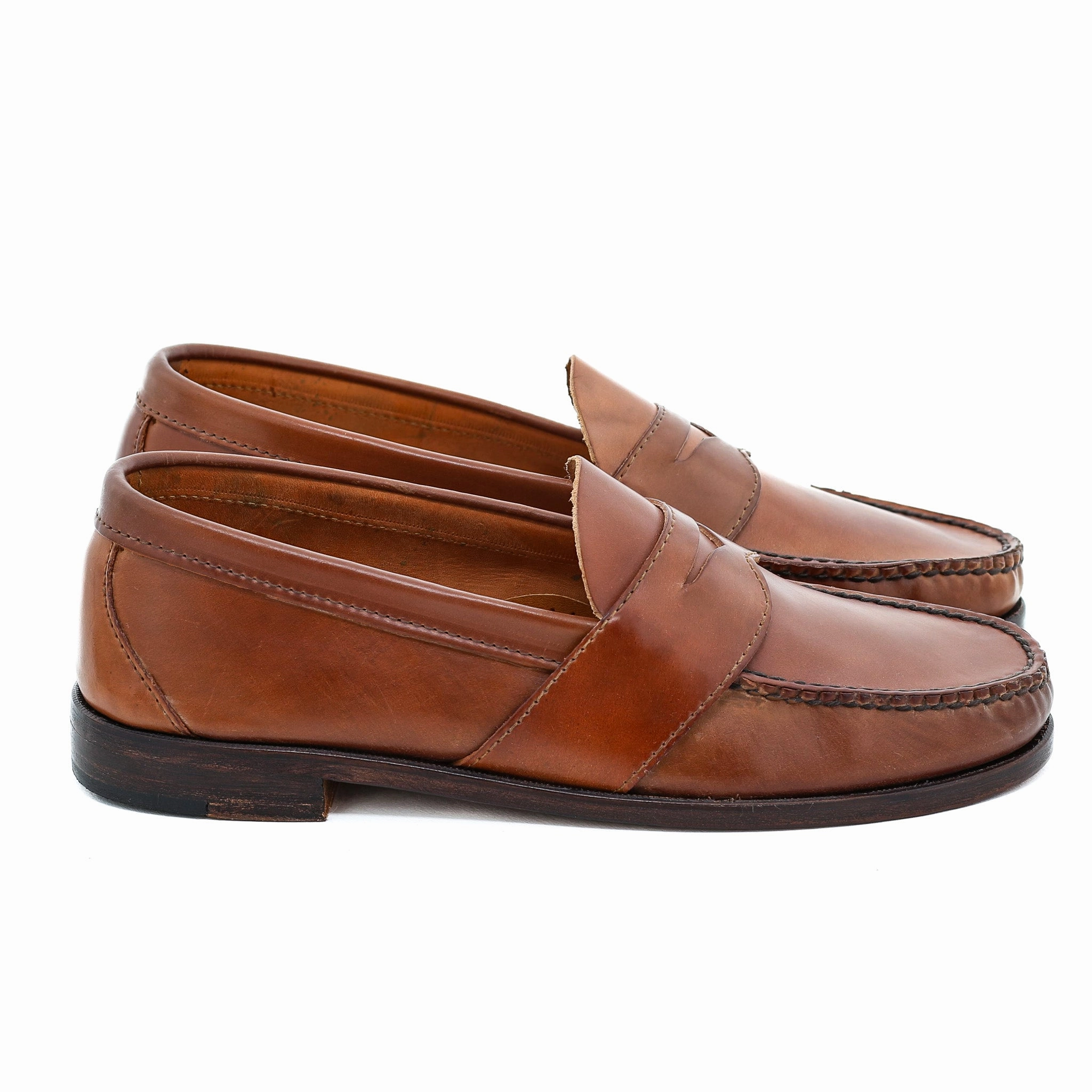 Blue Isle Weltline Penny Loafers - Whiskey Shell Cordovan Church's Loafers