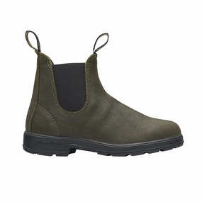 Blundstone 1615 Chelsea Boot in Dark Olive - Unisex Platform High Chelsea Boots
