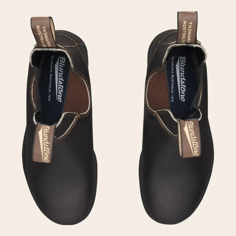 Tan Chunky Chelsea Boots Blundstone 500 Chelsea Boot in Stout Brown