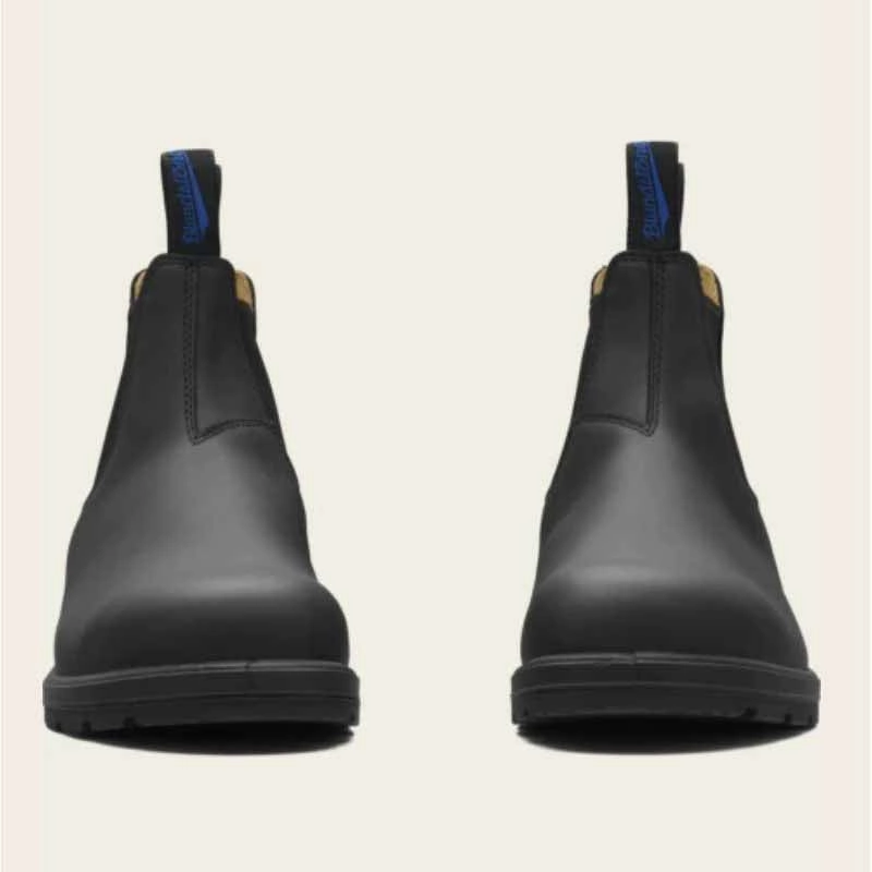 Pull Up Leather Flared Heel Chelsea Boots Blundstone 566 Chelsea Boot in Black