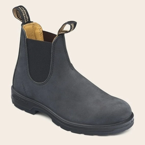 Refined Slim Fit Gloss Chelsea Boots Blundstone 587 Chelsea Boot in Rustic Black
