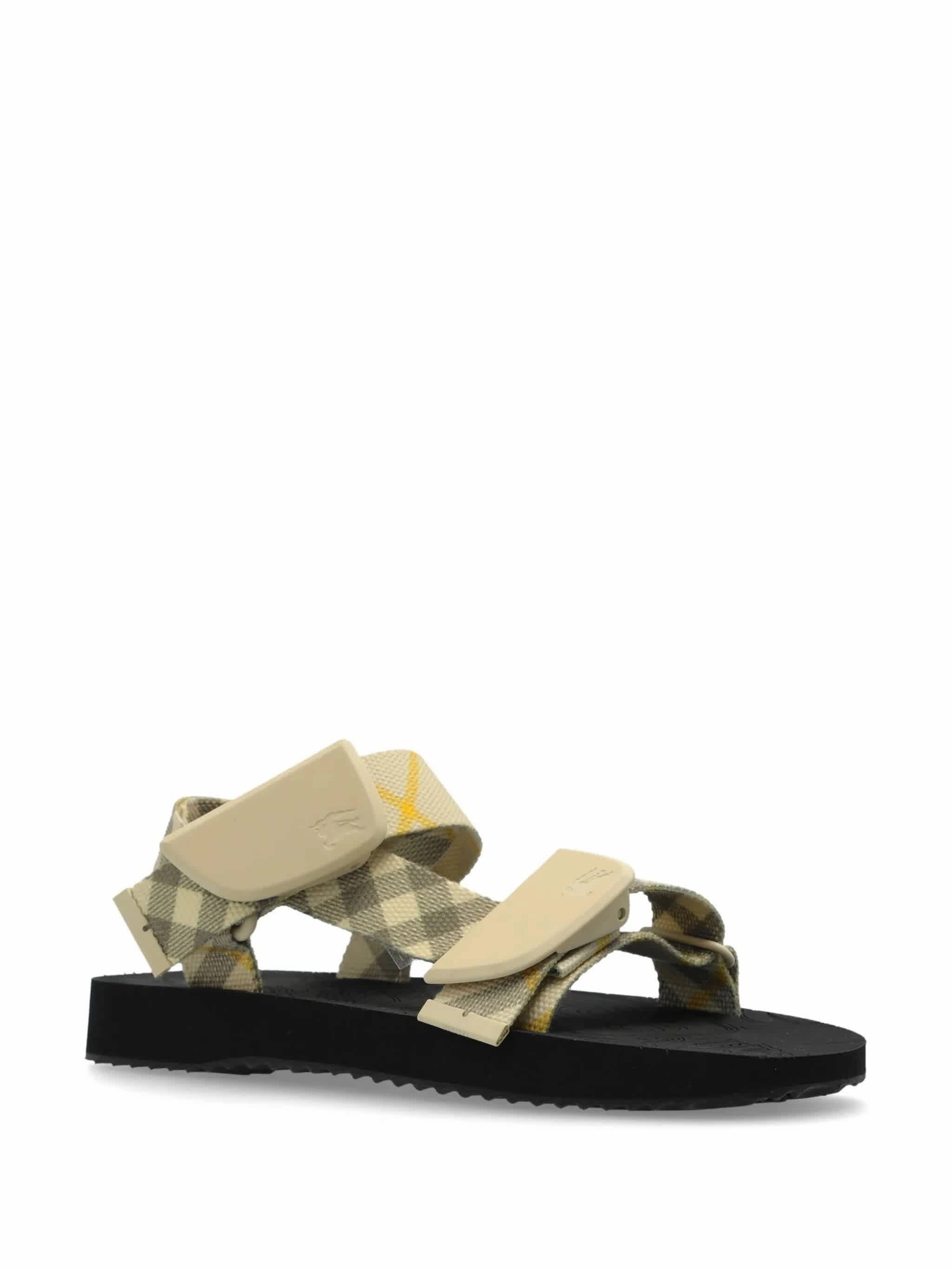 Burberry Check Trek Double-Strap Sandals Sandals Wedges