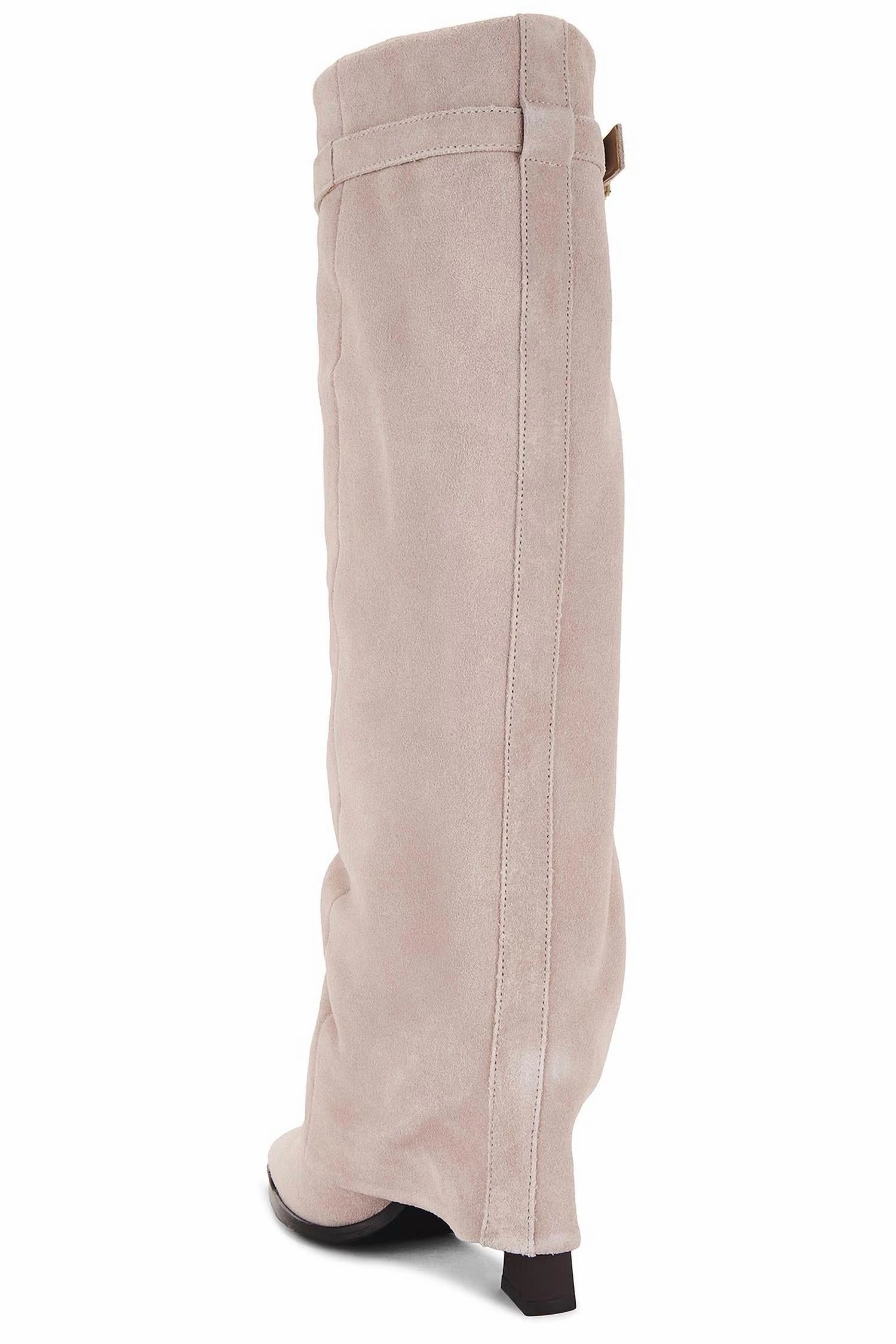 Rattlesnake Boots Women's Felicity Foldover Boots In Dust Bunny