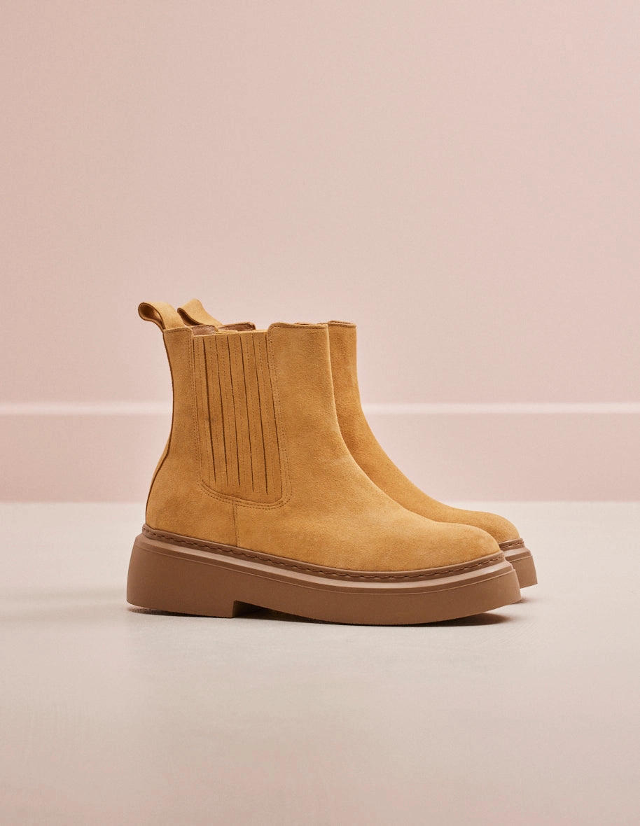 Bottines Tiphanie - Sude sable Heavenly Feet Chelsea Boots