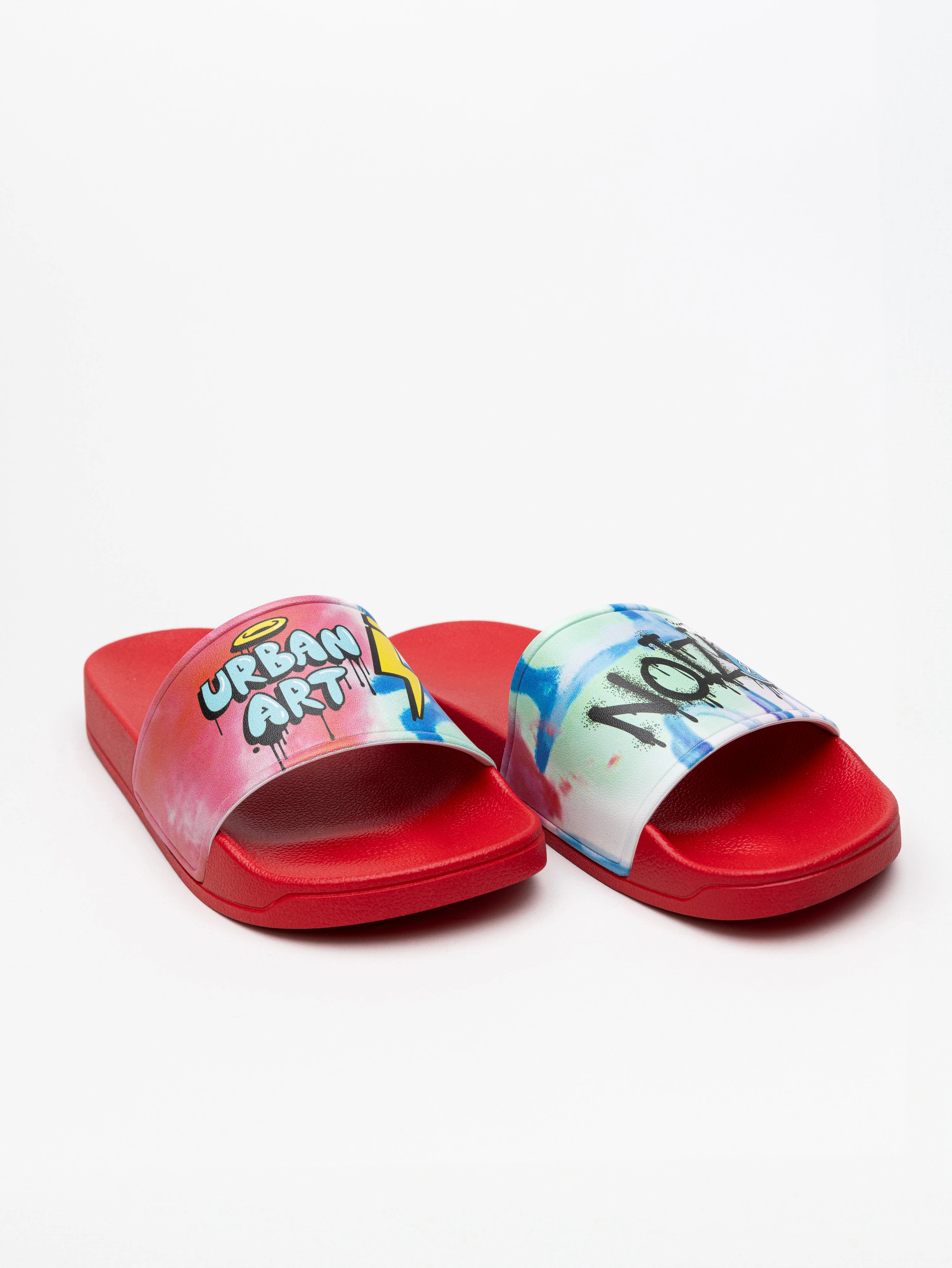Boys Slip On Slides Leather Slippers