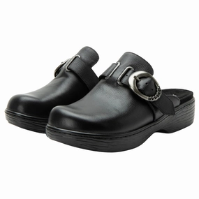 Alegria Osmosis Black Bird Leather Clog (Women's) Toilet Snake For Clogs