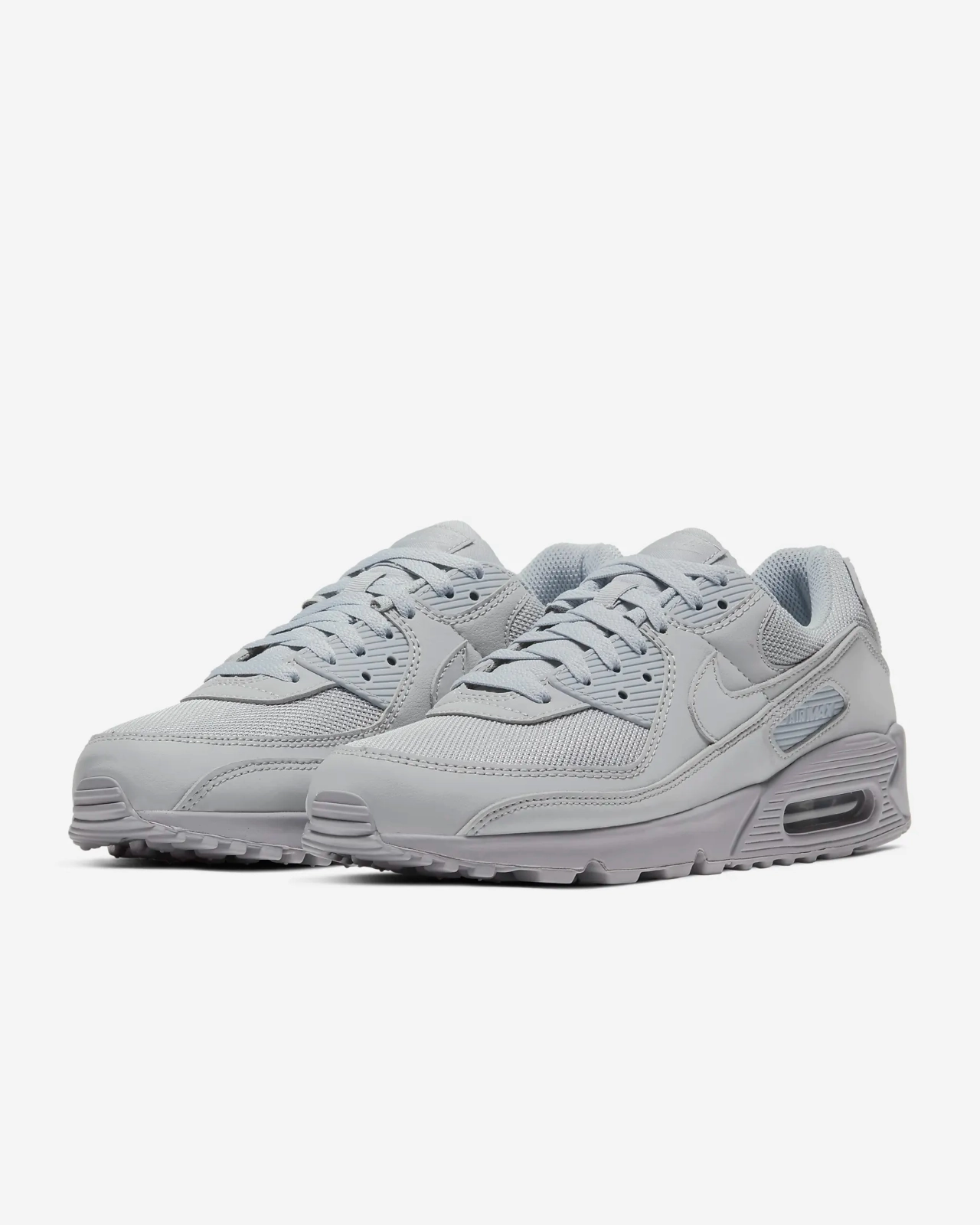 Nike Air Max 90 CN8490 Sneakers Men's Wolf Grey Leather Casual Lifestyle Shoes All Nike Air Shoes