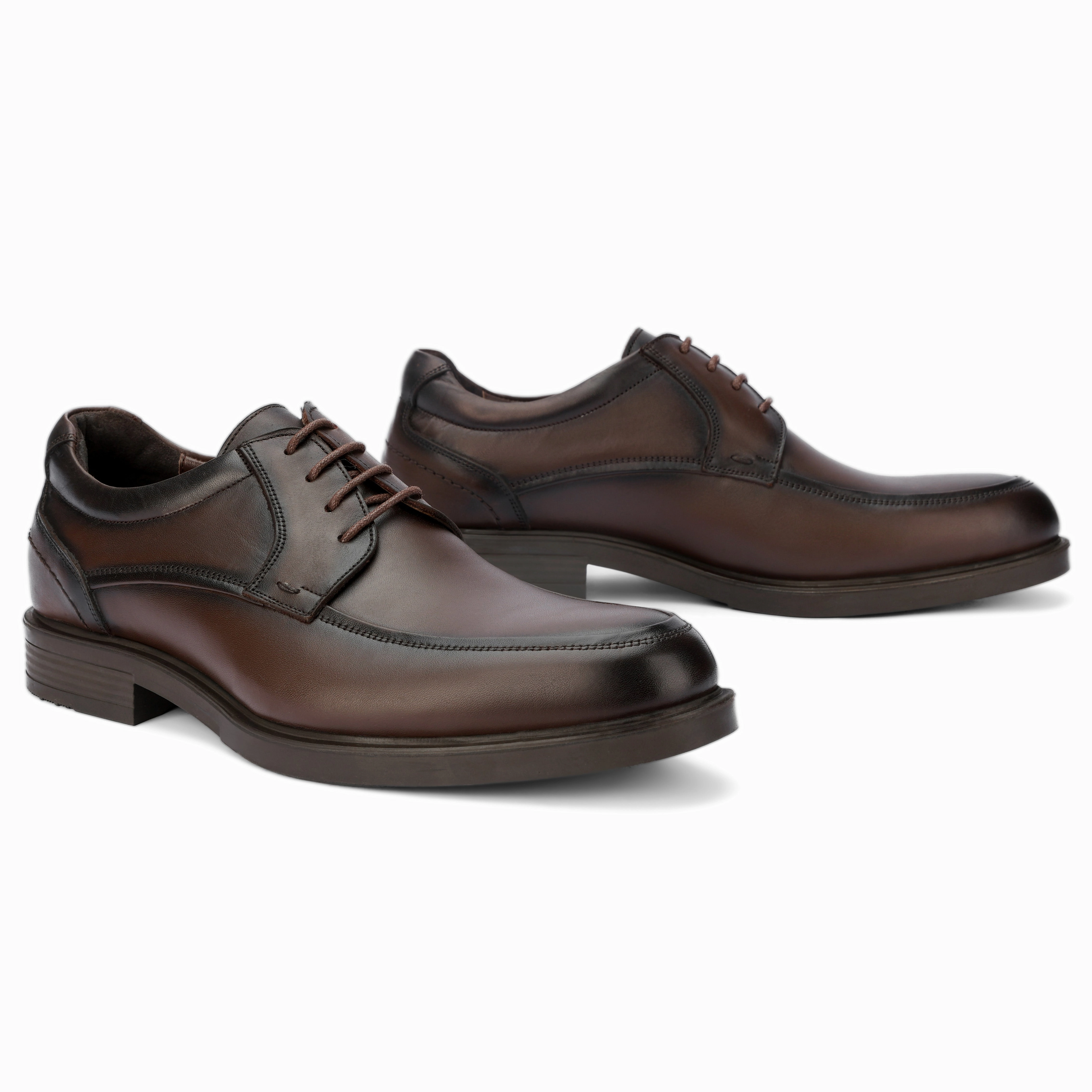 Patent Leather Lace Up Shoes Brio Classic Touch -  Brown