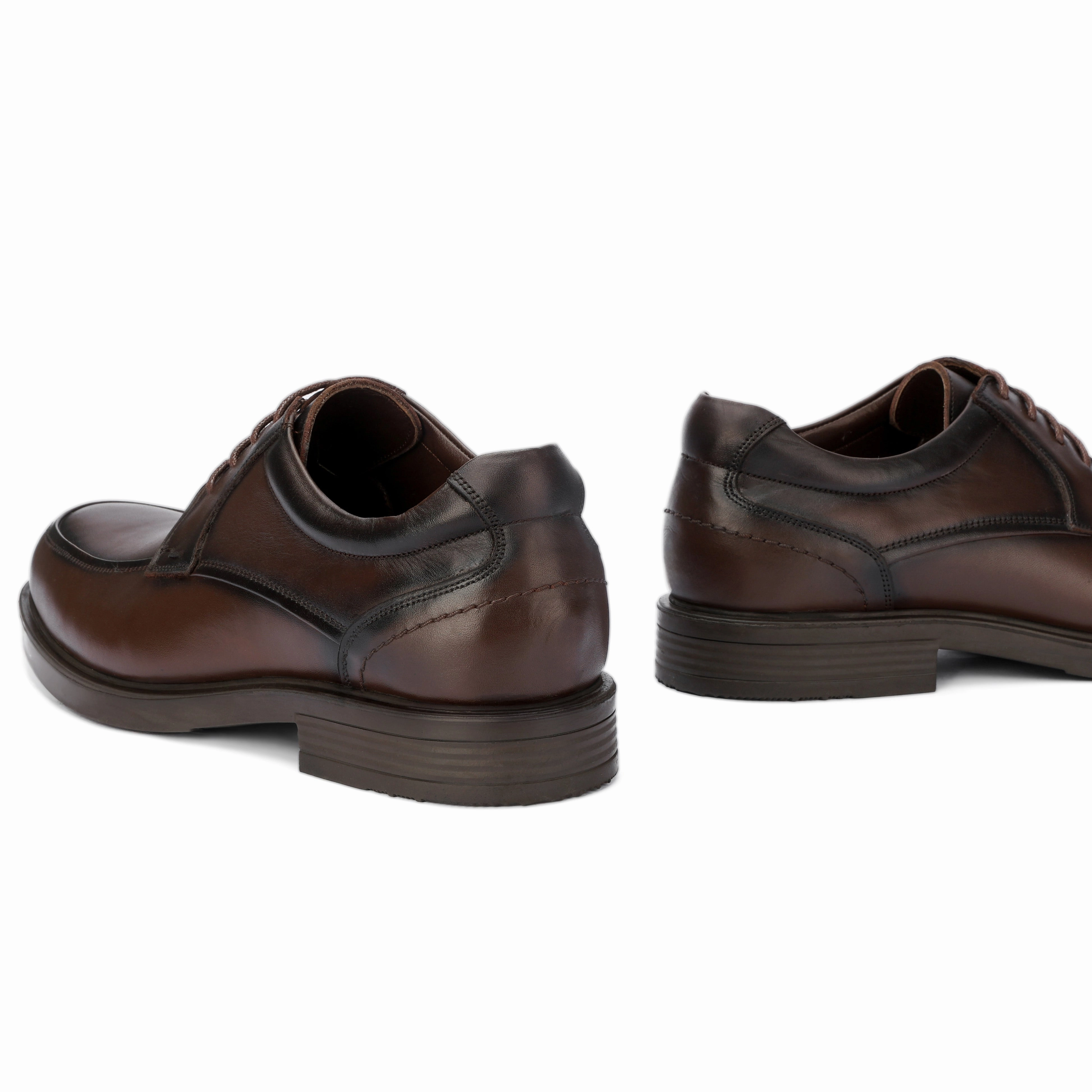 Flat Platform Lace Up Shoes Brio Classic Touch -  Brown