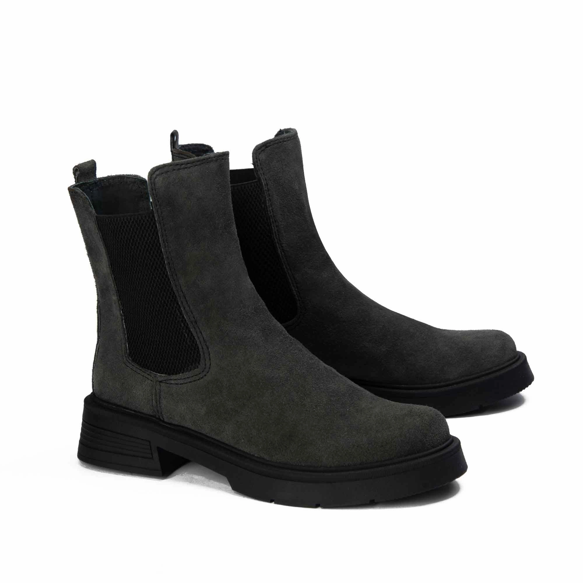 Brio Urban Rover Natural Leather Boot-Gray Ridge-sole Chelsea Boots