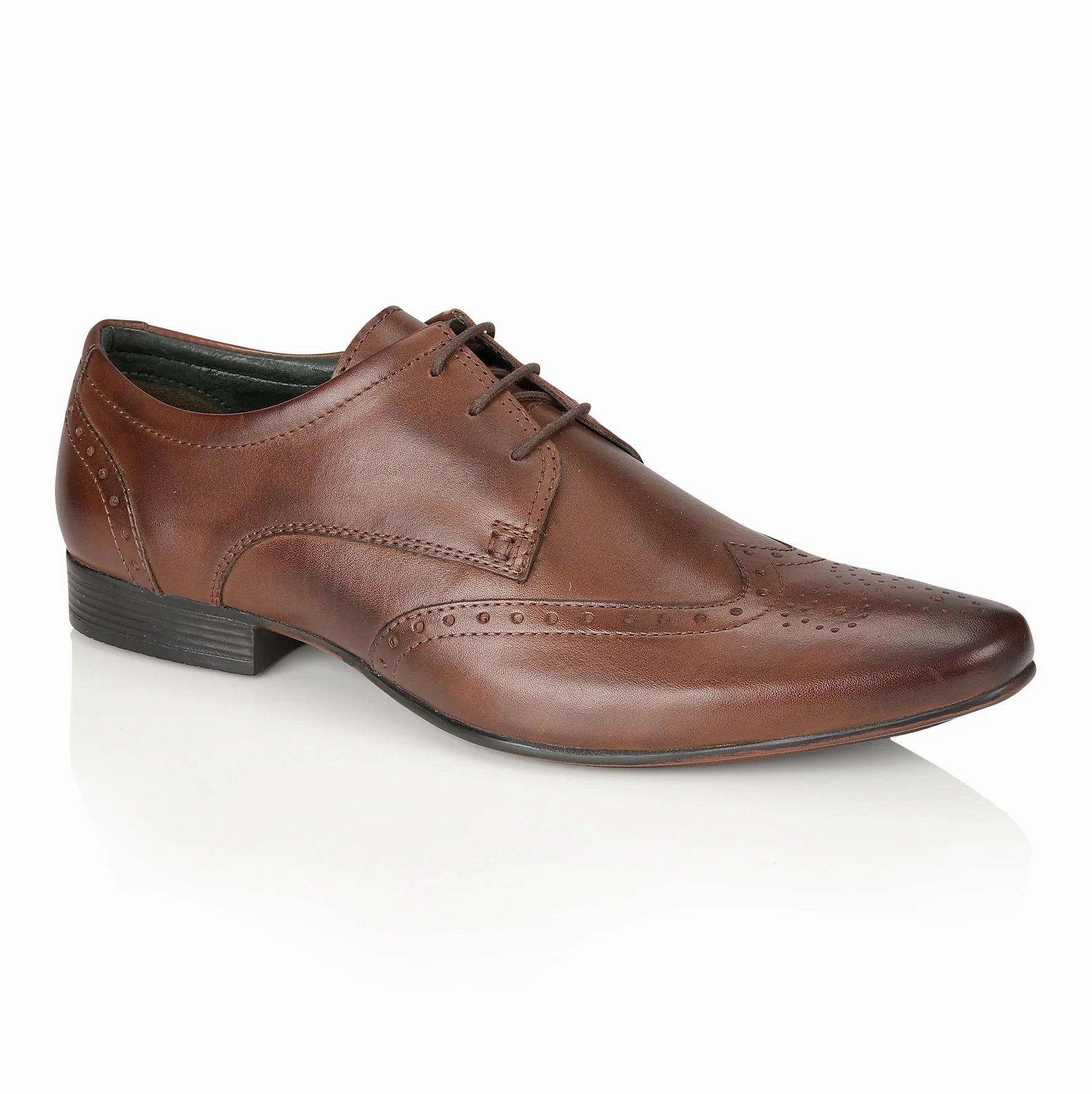 Fleet Leather Smart Formal Leather Brogue Shoes - Brown Cheaney Shoes Brogues