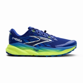 Best Boa Trail Running Shoes Brooks | Men's Cascadia 19 Running Shoes - Surf the Web/Nightlife/White