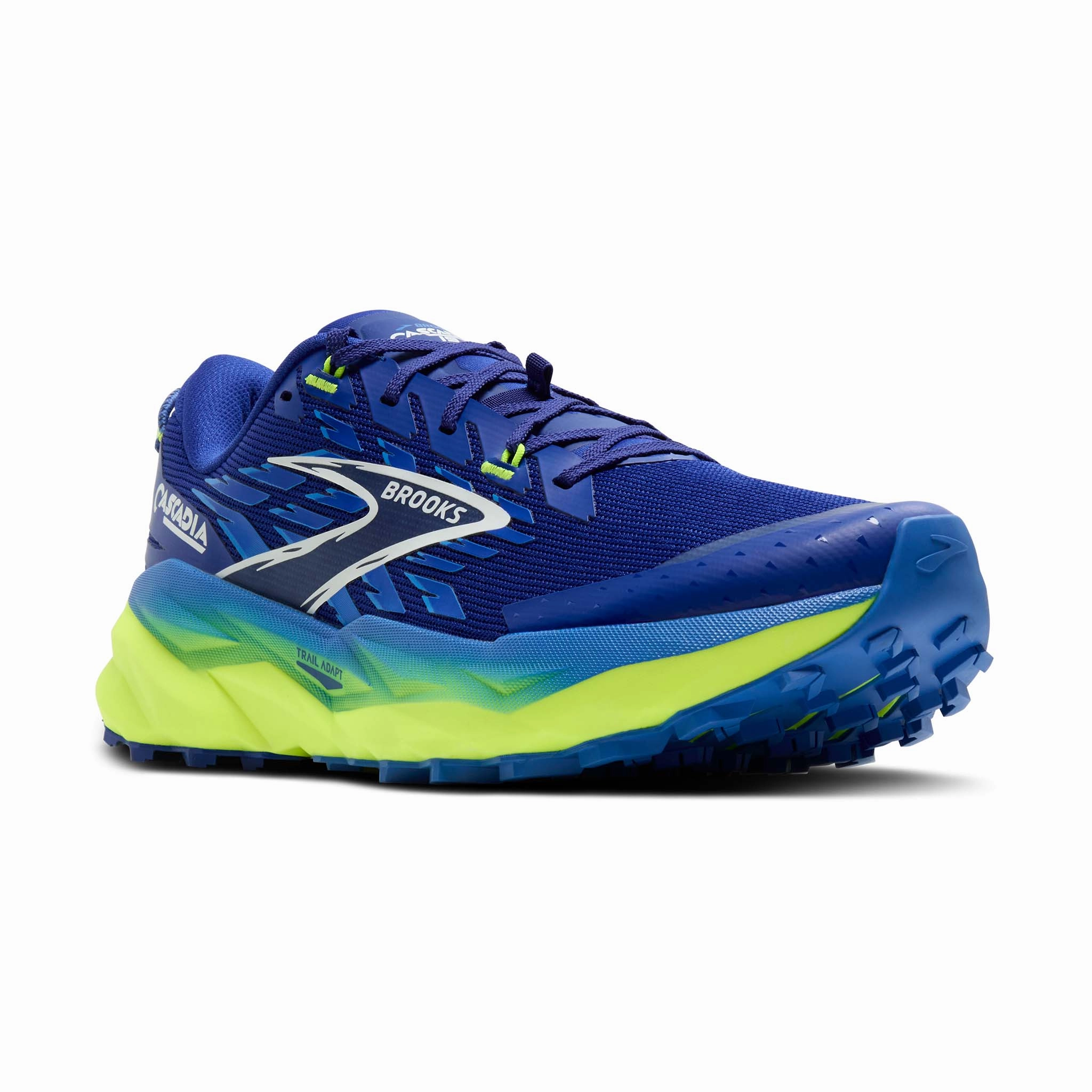 Brooks | Men's Cascadia 19 Running Shoes - Surf the Web/Nightlife/White Timp 2 Trail-running Shoes