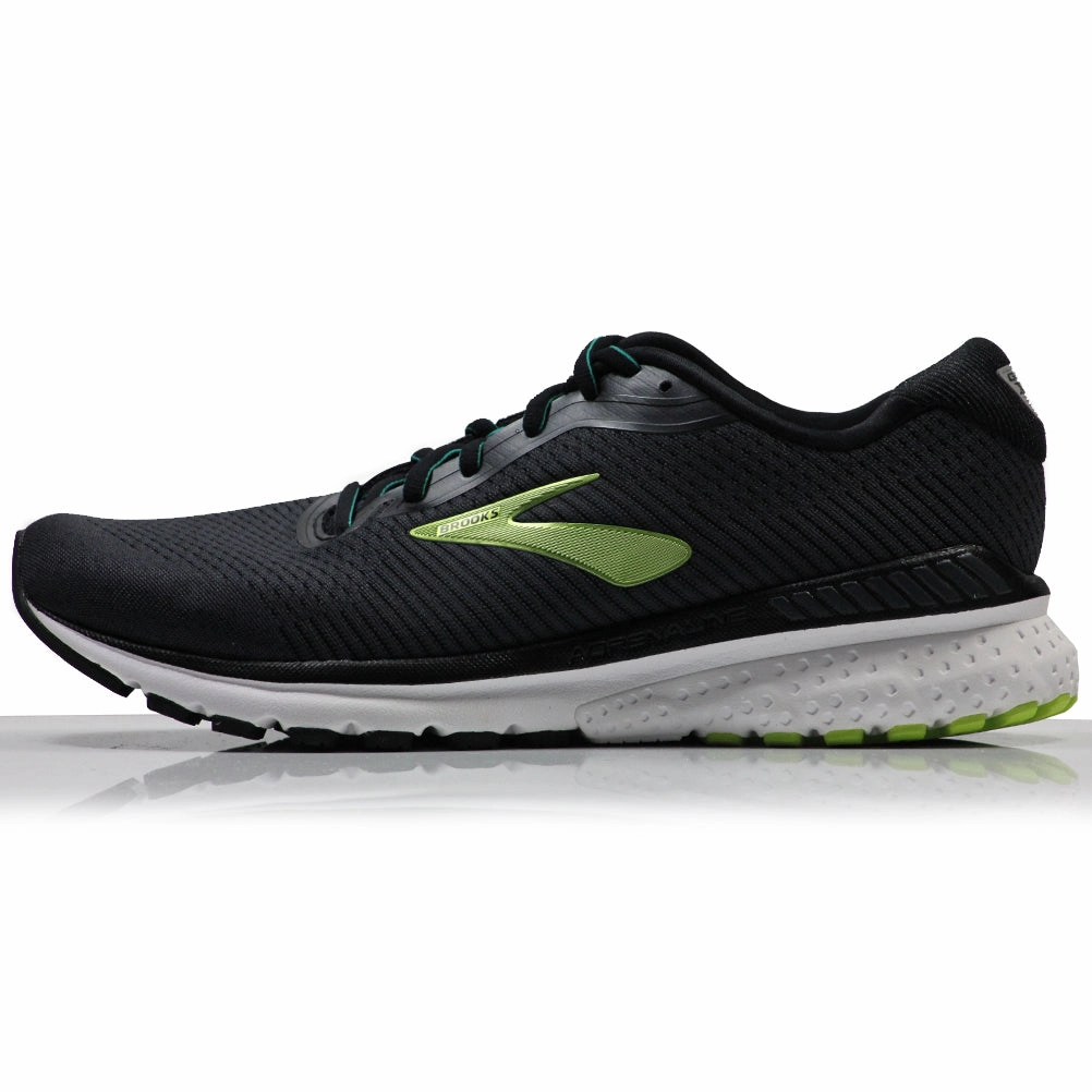 Brooks Adrenaline GTS 20 Men's Running Shoe 2E Wide Fit - Black/Lime Hiking In Running Shoes