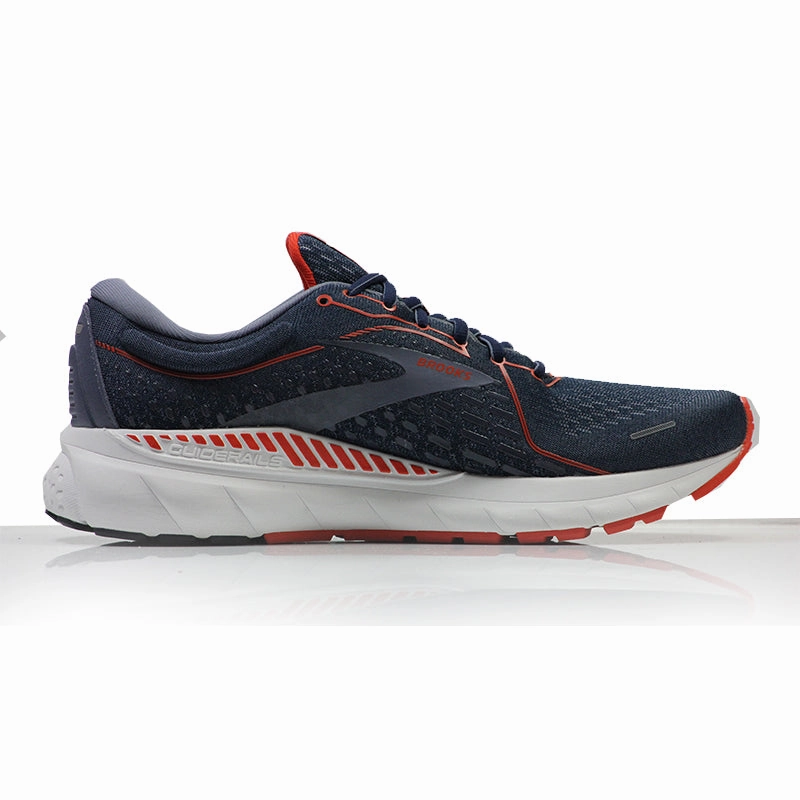 Brooks Adrenaline GTS 21 Men's 2E Wide Fit Running Shoe - Navy/Red Clay/Gray Running Shoes High Arches