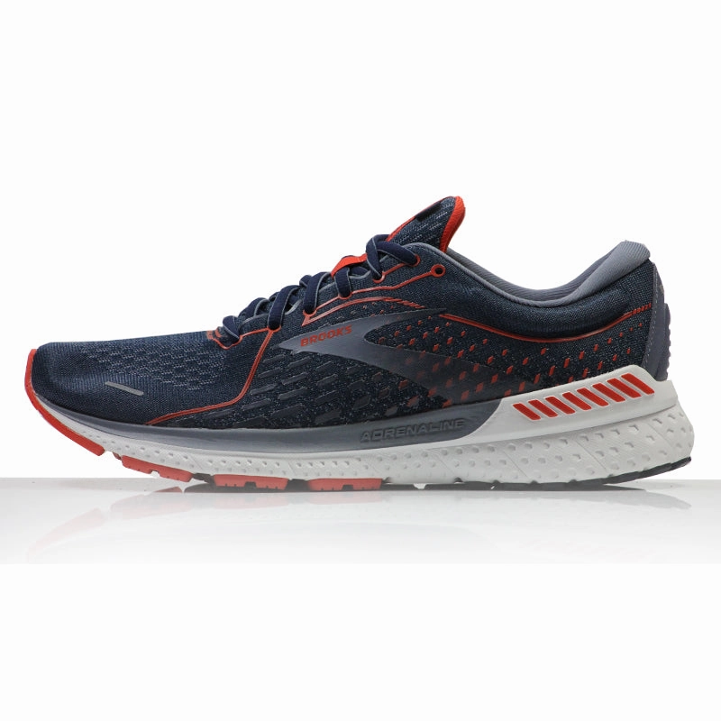Running Shoes Sporting Goods Brooks Adrenaline GTS 21 Men's Running Shoe - Navy/Red Clay/Gray