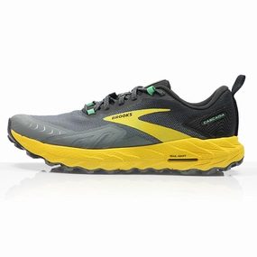 Brooks Cascadia 17 Men's Trail Shoe - Lemon Chrome/Sedona Sage Running Shoes Cartoon