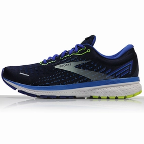Brooks Ghost 13 Men's 2E Wide Fit Running Shoe - Peacoat/Indigo/Nightlife Running Shoes Bunions