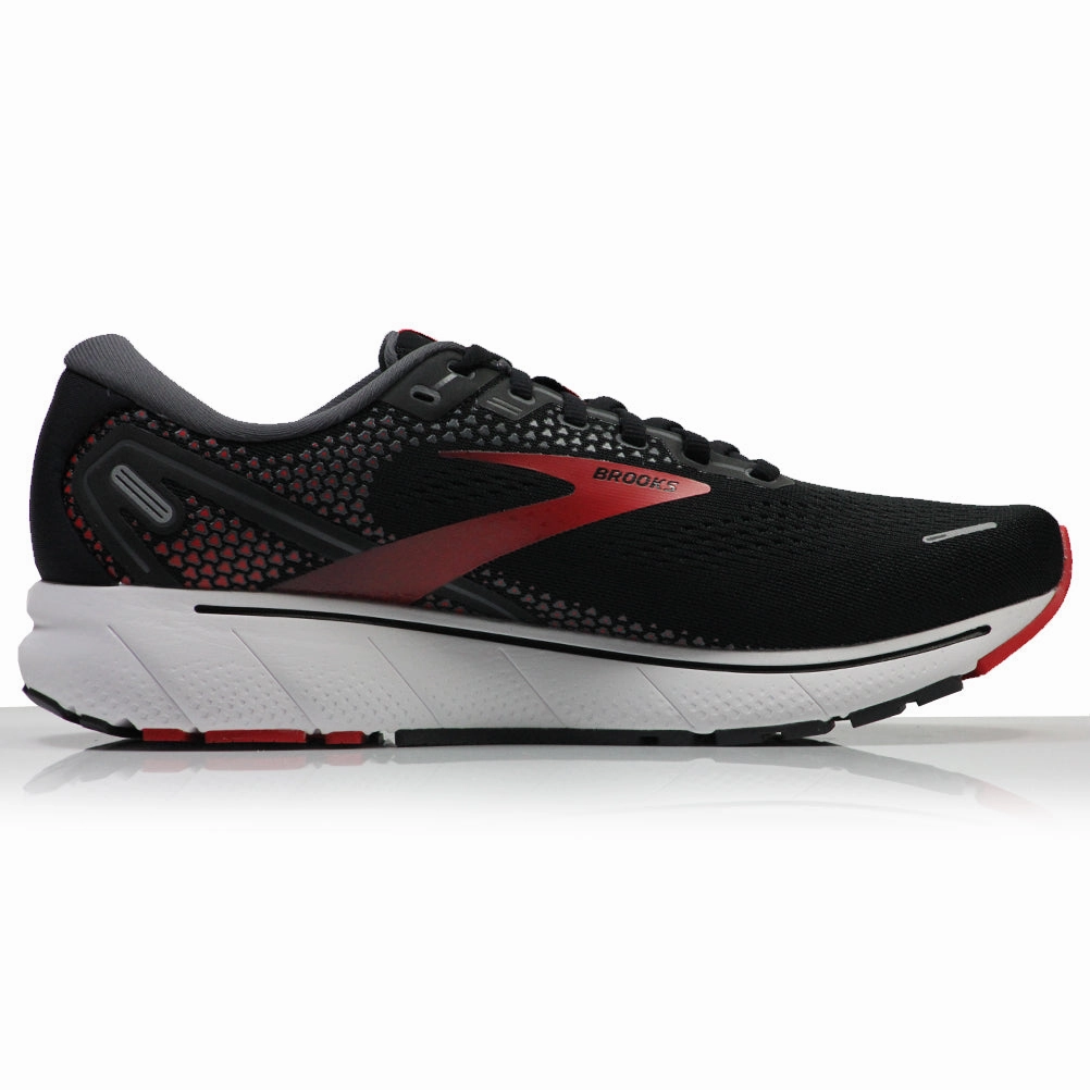 Trail Running Shoes Good For Hiking Brooks Ghost 14 Men's 2E Wide Fit Running Shoe - Black/Red/White