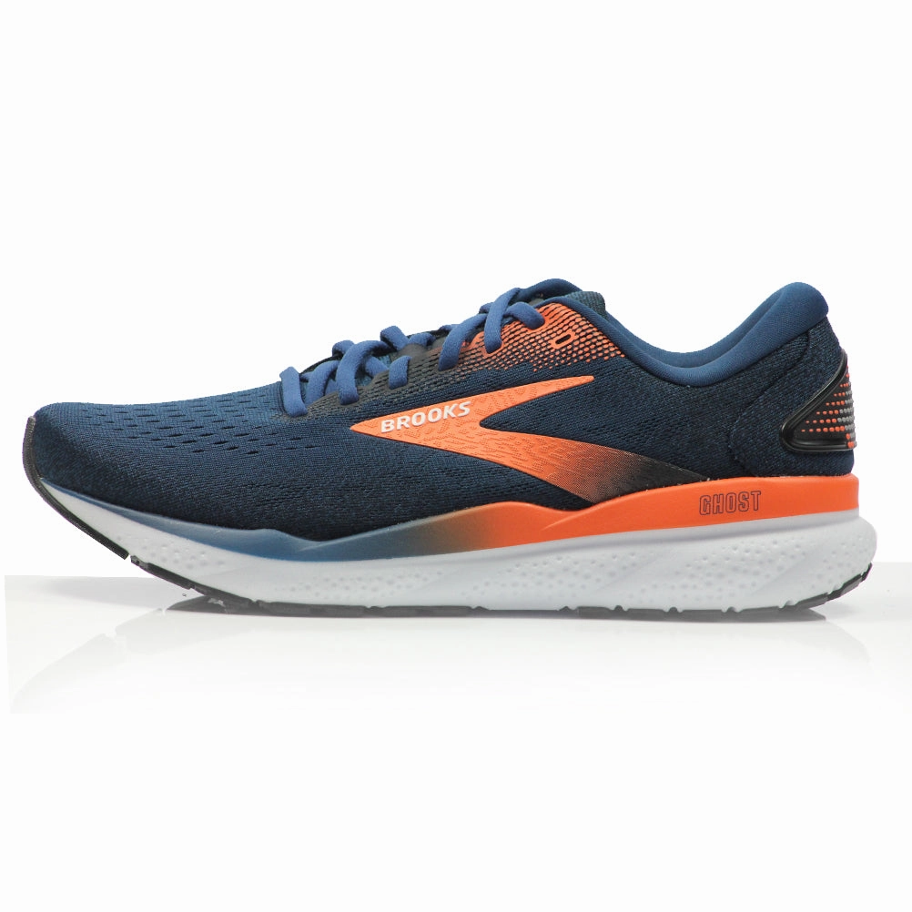 Brooks Ghost 16 Men's Running Shoe - Blue Opal/Black/Nasturtium Qc Running Shoe