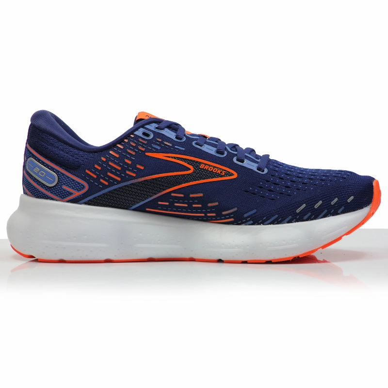 Brooks Glycerin 20 Men's Running Shoe - Blue Depths/Palace Blue/Orange Kismet Running Shoes 12