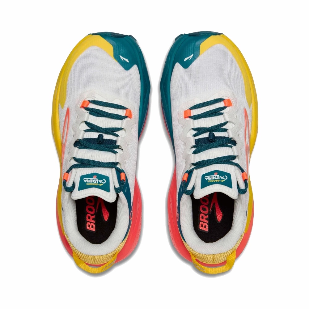 Road And Trail Shoes Brooks Women's Caldera 8 Sneaker in Bit of Blue/Quince/Flame