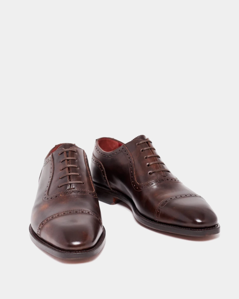 Brown Brogue Oxford Dress Shoe Derbies Or Oxfords