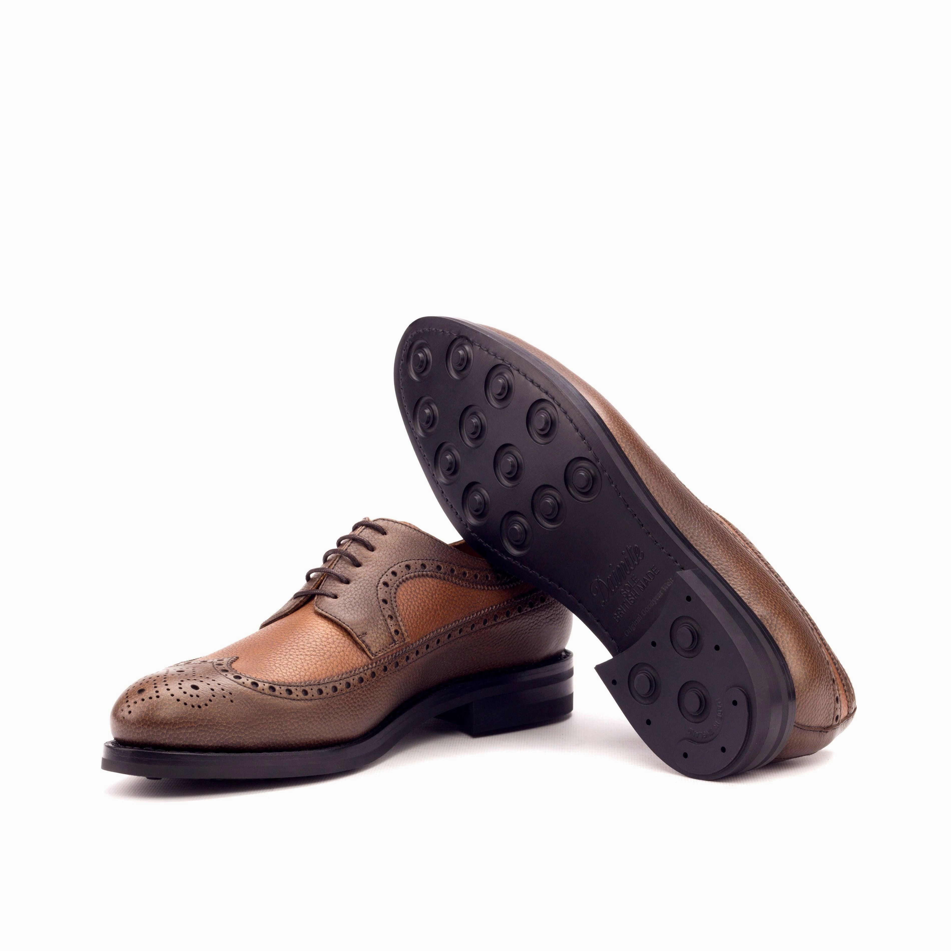 Ghillie Brogues Pattern Brown Full grain Leather Longwing Blucher