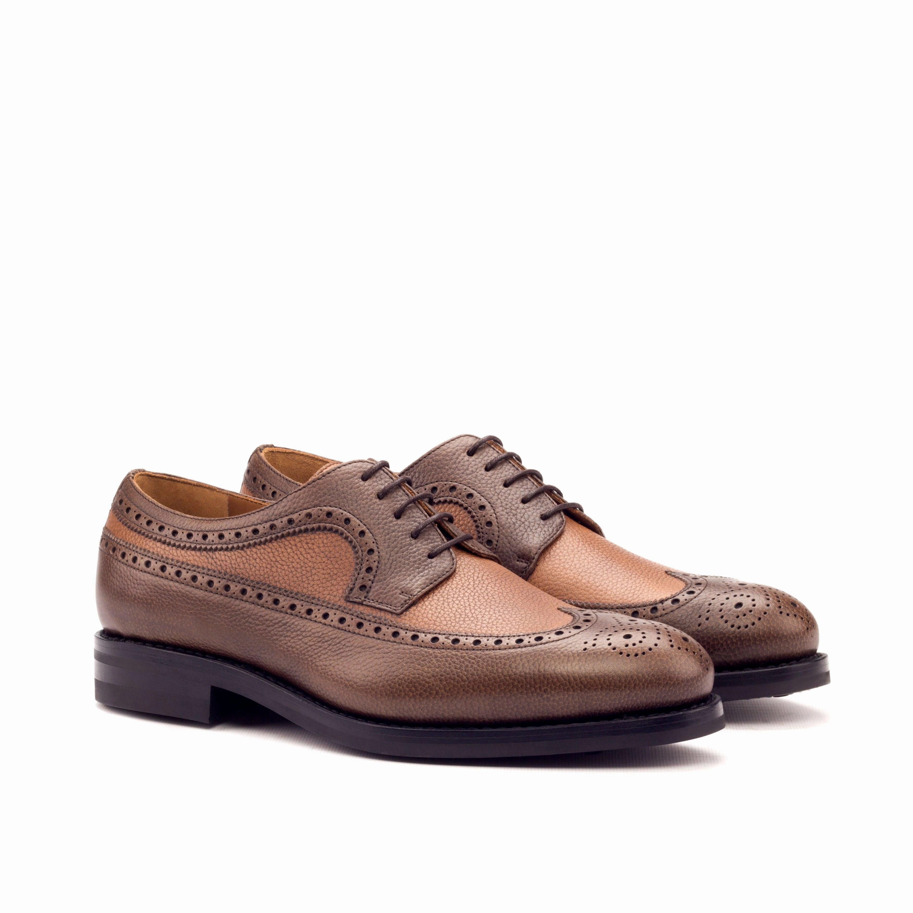 Brown Full grain Leather Longwing Blucher Beckett Brogues