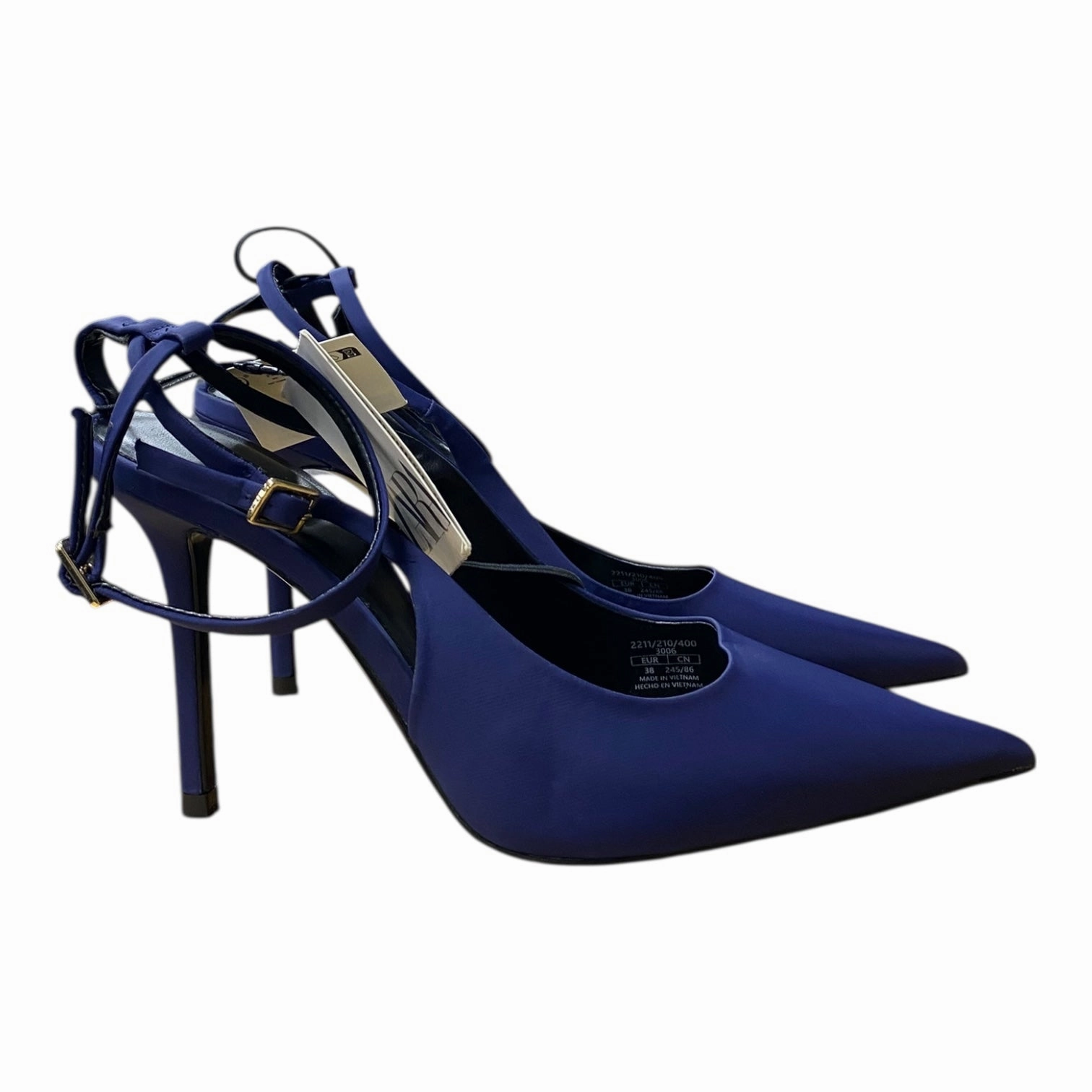High Heels Class Shoes Heels Kitten By Zara In Blue, Size:7.5