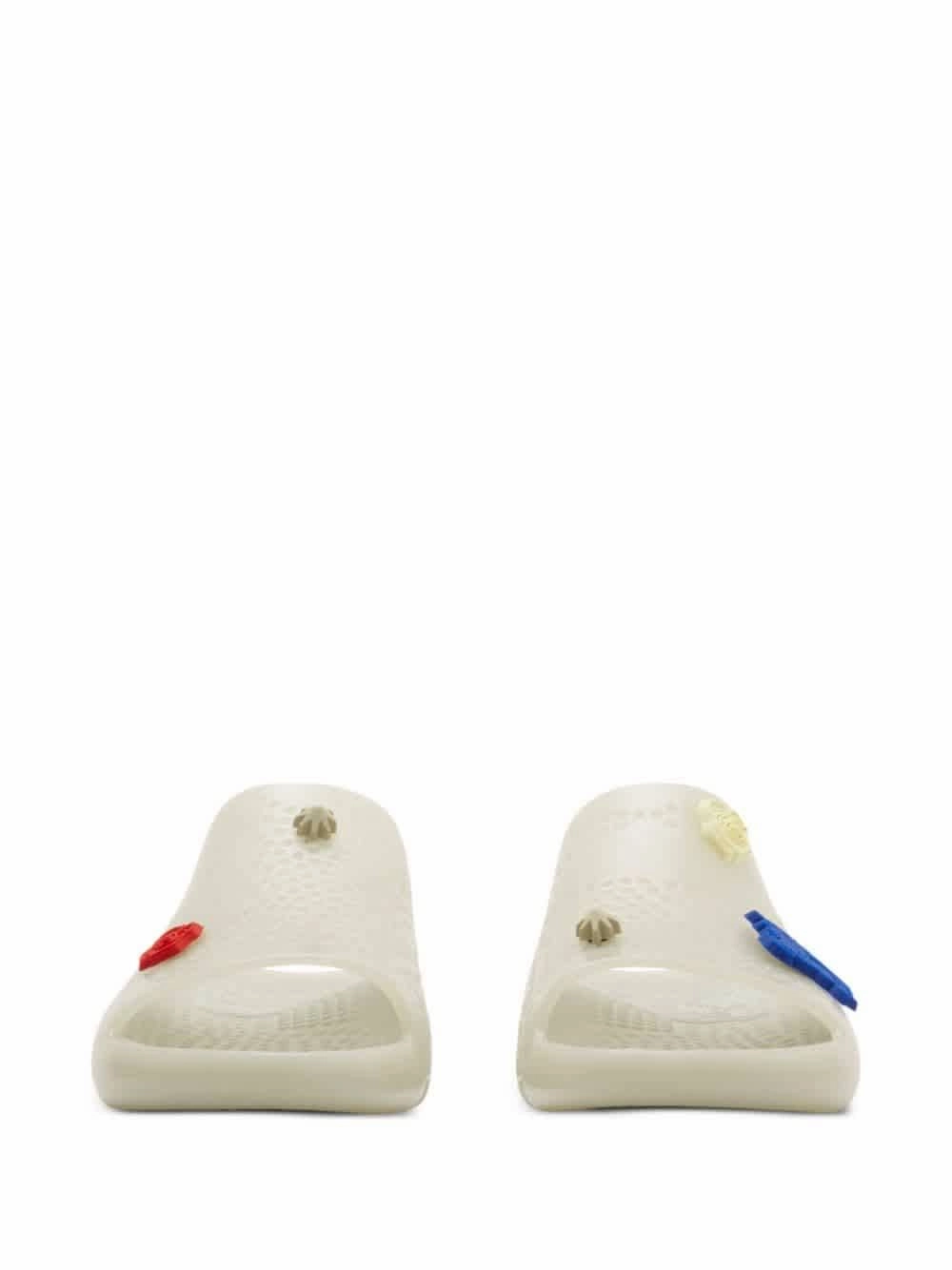 Detachable Sole Slippers Burberry Applique-Detail Rubber Stingray Slides